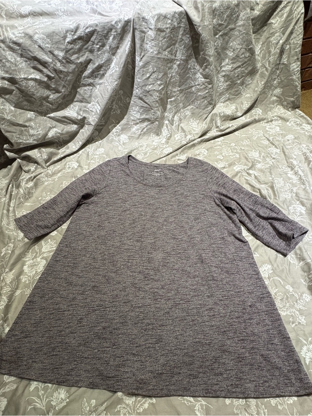 J.Jill pure Jill ballet sleeve tunic melange plum grey large petite